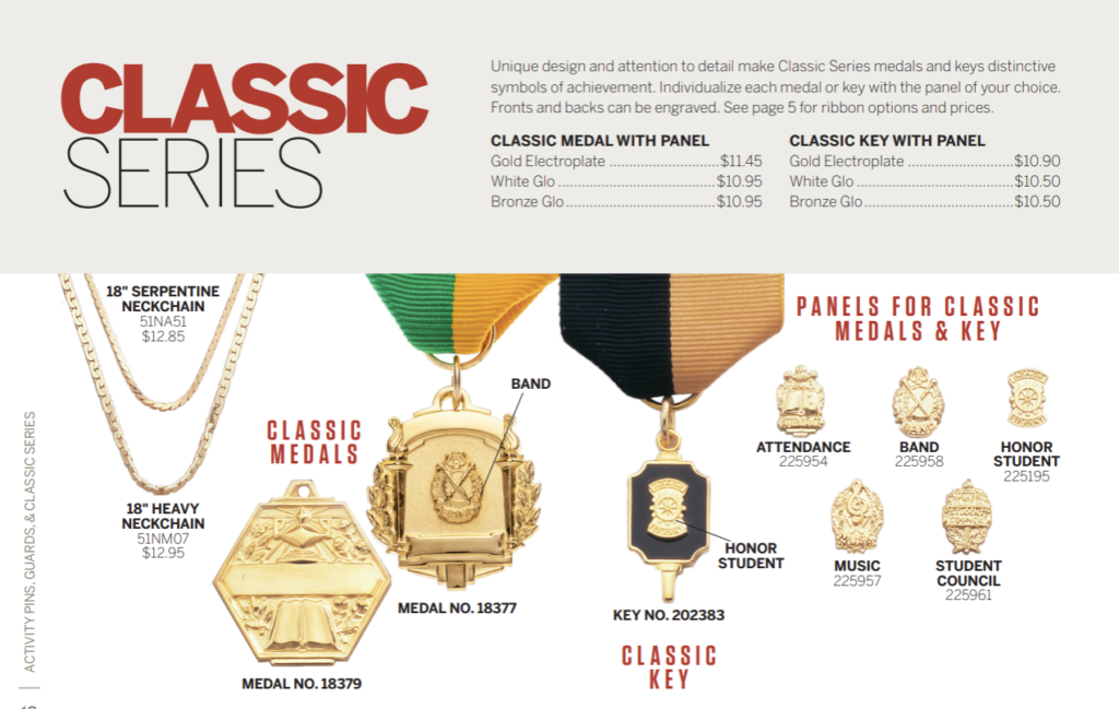 Classic Medal W/ Panel Herff Jones Virginia