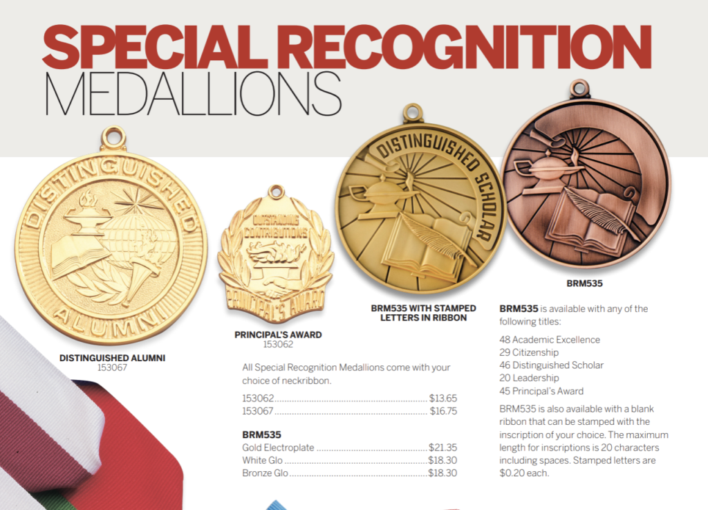 Special Recognition Medals Herff Jones Virginia