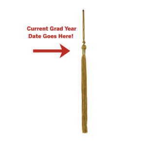 Grad Year Dated Old/Antique Gold Tassel