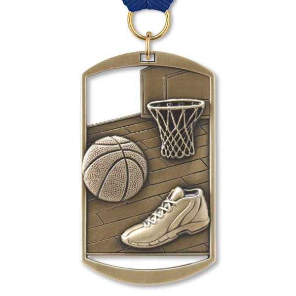 No. 105 Dog Tag Medallion: BASKETBALL