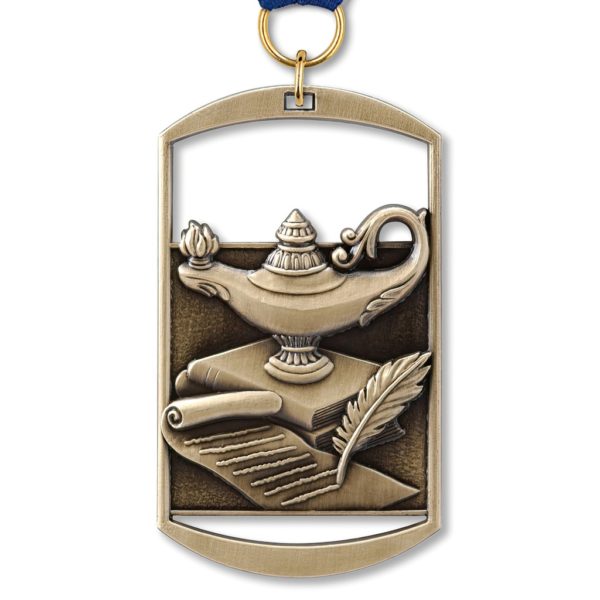 No. 105 Dog Tag Medallion: LAMP OF KNOWLEDGE