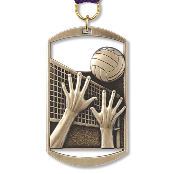 No. 105 Dog Tag Medallion: VOLLEYBALL