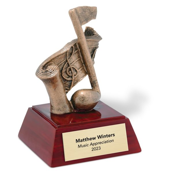 Music Note Sculpture Trophy