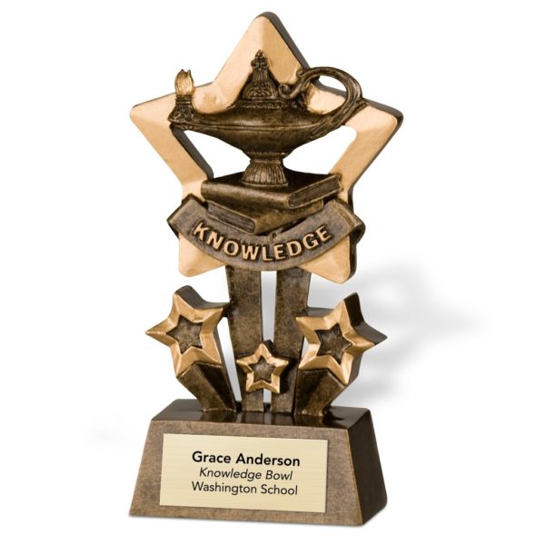 Shadow Star Lamp of Knowledge Sculpture Trophy