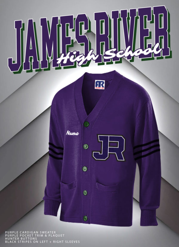 James River Letter Cardigan