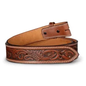Tooled Leather Belt